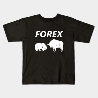 Forex Market, Bull vs Bear fore trader Kids T-Shirt